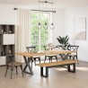 Banc à manger NOAIN pieds en forme de U 180x40x45 cm massif pin 535880535880