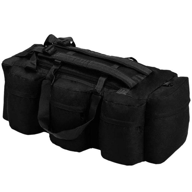 Sac de sport en style militaire 3-en-1 45 L Noir 535885535885