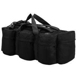 Sac de sport en style militaire 3-en-1 45 L Noir 535885535885