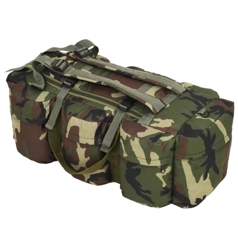Sac de sport en style militaire 3-en-1 45 L Camouflage 535886535886