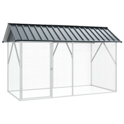 Cage pour oiseaux Anthracite 227 x 112 x 141 cm Acier galvanisé 535892535892