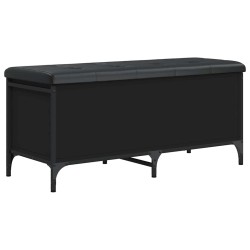 Banc de rangement noir 102x42x45 cm bois d'ingénierie 535894535894