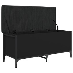 Banc de rangement noir 102x42x45 cm bois d'ingénierie 535894535894