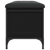 Banc de rangement noir 102x42x45 cm bois d'ingénierie 535894535894
