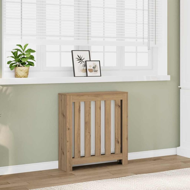 Cache-radiateur chêne artisanal 78x20x82 cm bois d'ingénierie 535895535895