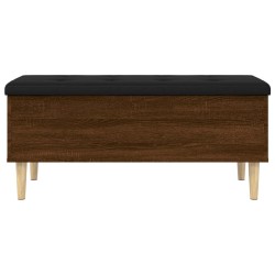 Banc de rangement chêne marron 102x42x46 cm bois d'ingénierie 535912535912