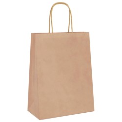 Sacs en papier 50 pcs avec poignées marron 21x11x28 cm 535913535913