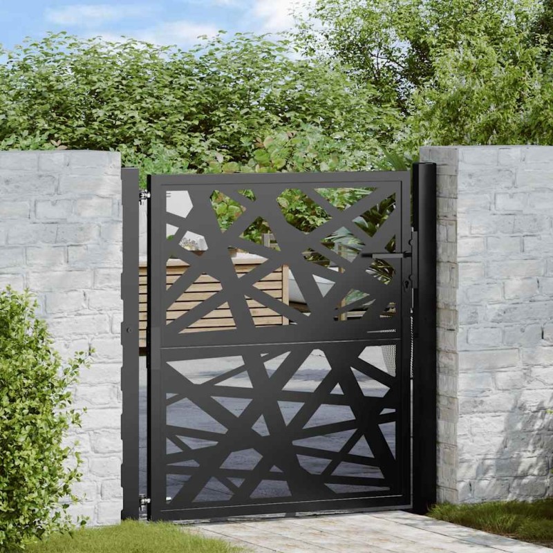 Portail de jardin noir 100x100 cm acier conception de lumière 535920535920