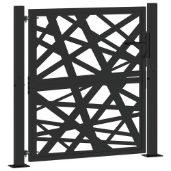 Portail de jardin noir 100x100 cm acier conception de lumière 535920535920