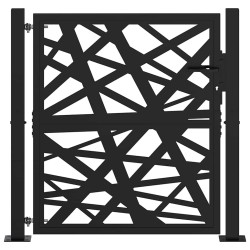 Portail de jardin noir 100x100 cm acier conception de lumière 535920535920