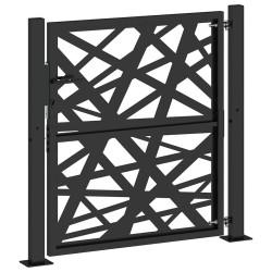 Portail de jardin noir 100x100 cm acier conception de lumière 535920535920