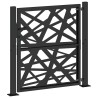 Portail de jardin noir 100x100 cm acier conception de lumière 535920535920