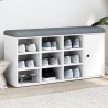 Banc à chaussures blanc 102x32x50 cm bois d'ingénierie 535921535921
