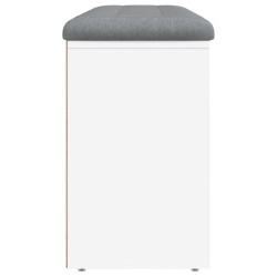 Banc à chaussures blanc 102x32x50 cm bois d'ingénierie 535921535921