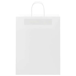 Sacs en papier 50 pcs avec poignées blanc 32x12x42 cm 535924535924