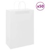 Sacs en papier 50 pcs avec poignées blanc 32x17x44 cm 535925535925
