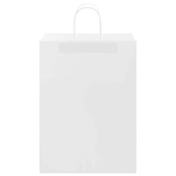 Sacs en papier 50 pcs avec poignées blanc 32x17x44 cm 535925535925