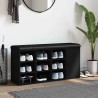 Banc à chaussures noir 102x32x50 cm bois d'ingénierie 535928535928