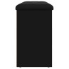 Banc à chaussures noir 102x32x50 cm bois d'ingénierie 535928535928