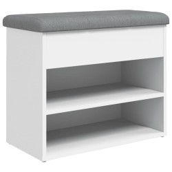 Banc à chaussures Blanc 62x32x50 cm Bois d'ingénierie 535930535930