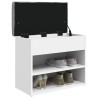 Banc à chaussures Blanc 62x32x50 cm Bois d'ingénierie 535930535930