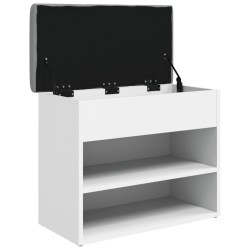 Banc à chaussures Blanc 62x32x50 cm Bois d'ingénierie 535930535930