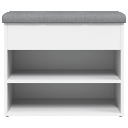 Banc à chaussures Blanc 62x32x50 cm Bois d'ingénierie 535930535930
