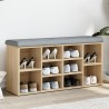 Banc à chaussures chêne sonoma 102x32x50 cm bois d'ingénierie 535931535931