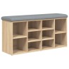 Banc à chaussures chêne sonoma 102x32x50 cm bois d'ingénierie 535931535931