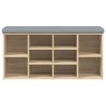Banc à chaussures chêne sonoma 102x32x50 cm bois d'ingénierie 535931535931