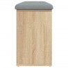 Banc à chaussures chêne sonoma 102x32x50 cm bois d'ingénierie 535931535931