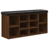 Banc à chaussures chêne marron 102x32x50 cm bois d'ingénierie 535940535940