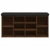 Banc à chaussures chêne marron 102x32x50 cm bois d'ingénierie 535940535940
