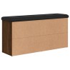 Banc à chaussures chêne marron 102x32x50 cm bois d'ingénierie 535940535940