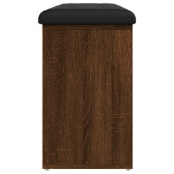 Banc à chaussures chêne marron 102x32x50 cm bois d'ingénierie 535940535940