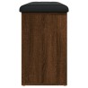 Banc à chaussures chêne marron 102x32x50 cm bois d'ingénierie 535940535940