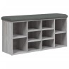 Banc à chaussures sonoma gris 102x32x50 cm bois d'ingénierie 535941535941