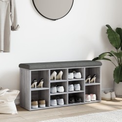 Banc à chaussures sonoma gris 102x32x50 cm bois d'ingénierie 535941535941