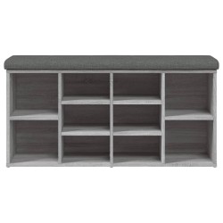 Banc à chaussures sonoma gris 102x32x50 cm bois d'ingénierie 535941535941