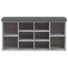 Banc à chaussures sonoma gris 102x32x50 cm bois d'ingénierie 535941535941