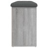 Banc à chaussures sonoma gris 102x32x50 cm bois d'ingénierie 535941535941
