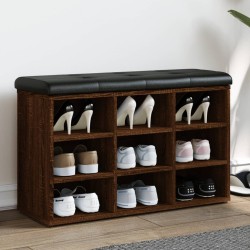 Banc à chaussures chêne marron 82x32x50 cm Bois d'ingénierie 535944535944
