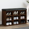 Banc à chaussures chêne marron 82x32x50 cm Bois d'ingénierie 535944535944