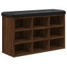 Banc à chaussures chêne marron 82x32x50 cm Bois d'ingénierie 535944535944