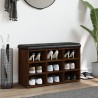 Banc à chaussures chêne marron 82x32x50 cm Bois d'ingénierie 535944535944
