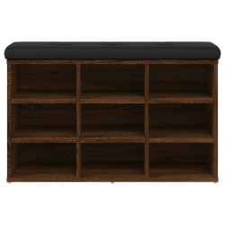 Banc à chaussures chêne marron 82x32x50 cm Bois d'ingénierie 535944535944