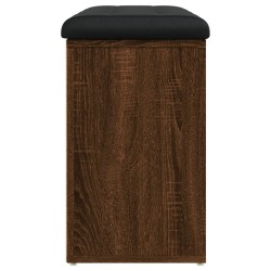 Banc à chaussures chêne marron 82x32x50 cm Bois d'ingénierie 535944535944