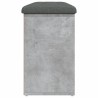 Banc à chaussures gris béton 102x32x50 cm bois d'ingénierie 535945535945