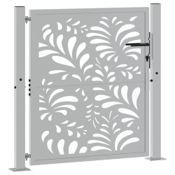 Portail de jardin 100x100 cm en acier patiné motif vagues 535946535946