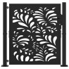 Portail de jardin noir 100x100 cm acier conception de vagues 535949535949